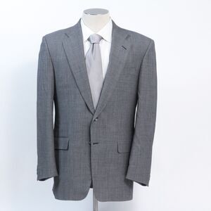 Hickey Freeman Men's 42R Gray Nailhead Wool Sport Coat Blazer USA Made 2B1V